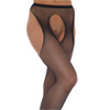 Fishnet Suspender Tights With Open Crotch